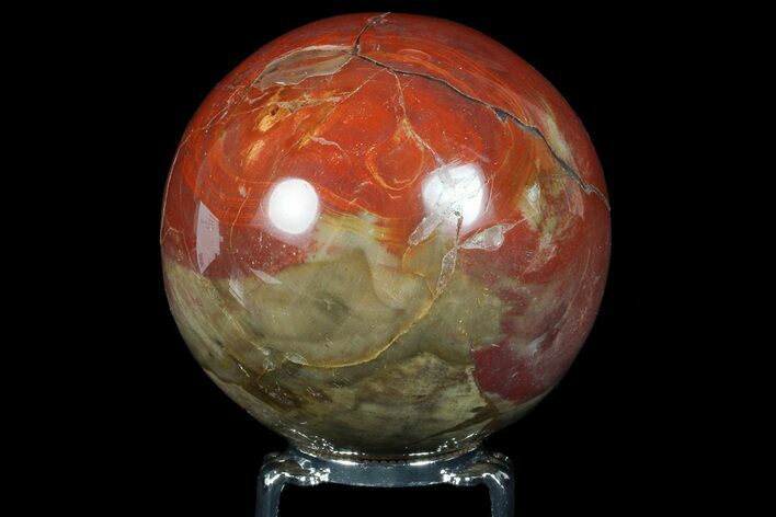 Bargain, Colorful Petrified Wood Sphere - Madagascar #67761